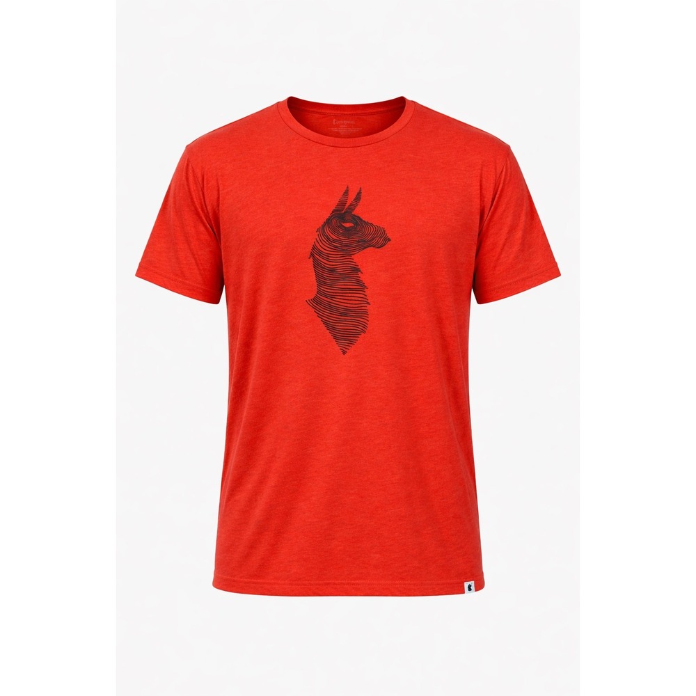 Cotopaxi Men's Graphic Tee L Red Llama Logo Organic Cotton Blend T-Shirt
